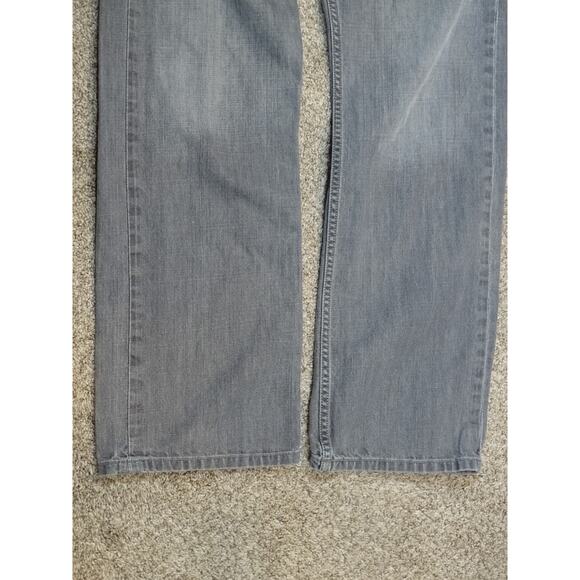 Levi's 569 Loose Straight Gray Jeans 32x32 Faded Distressed Zipper Pockets - Picture 4 of 9